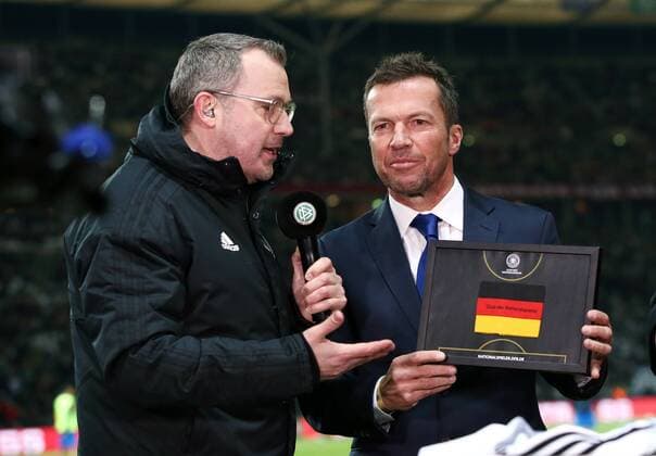 Lothar Matthäus as new chairman Club of the national team Action Oberkoerper Upper body Sport Football Soccer International match Test match Season 2017 2018 27 03 2018 DFB National Team GER BR Germany vs Brazil BRA