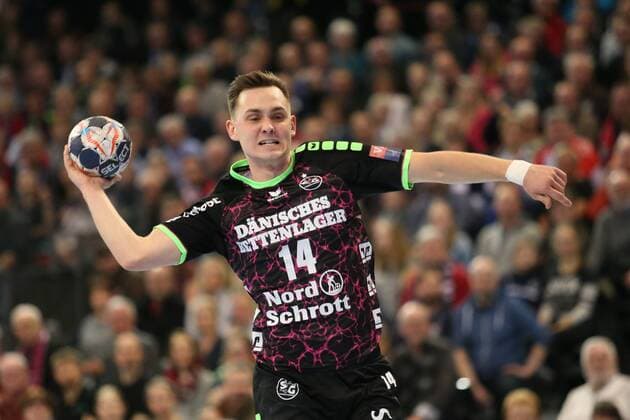 SG Flensburg Handewitt IFK Kristianstad EHF Champions League Flensburg 28 03 18 Flensburg 28 03 18 Sport Handball VELUX EHF Champions League Season 2017 2018 Eighth finals SG Flensburg Handewitt IFK Kristianstad Hampus Wanne SG Flensburg Handewitt 14 xmmkx