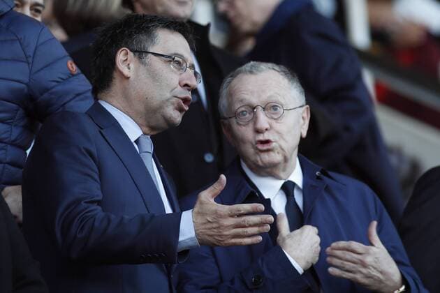 Bilder des Tages - SPORT 28th March 2018, Mini Estad, Barcelona, Spain; Womens Champions League football, quarter final, 2nd leg, Barcelona Women versus Lyon Women; Josep Maria Bartomeu of FC Barcelona Barca in the stands  ActionPlus12006321