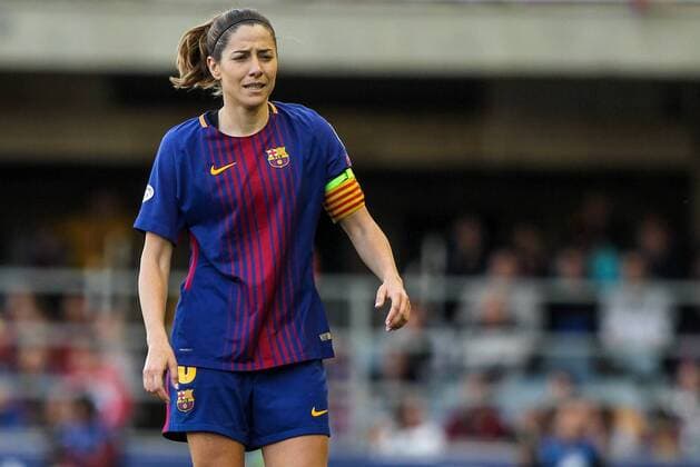 28th March 2018, Mini Estad, Barcelona, Spain; Womens Champions League football, quarter final, 2nd leg, Barcelona Women versus Lyon Women; Vicky Losada of FC Barcelona Barca watches play take shape  ActionPlus12006347