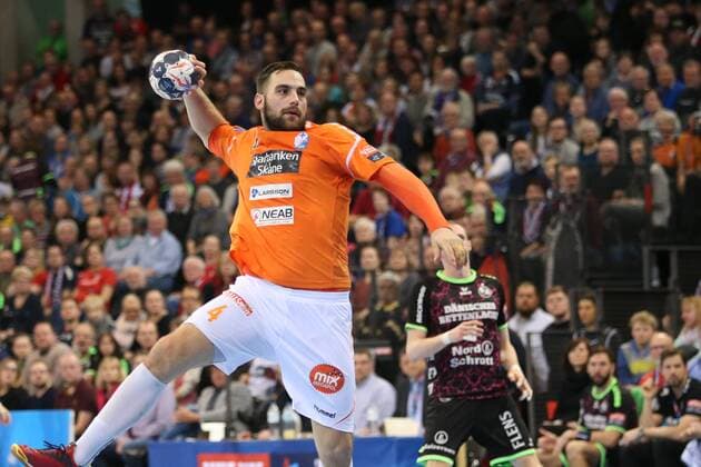 SG Flensburg Handewitt IFK Kristianstad EHF Champions League Flensburg 28 03 18 Flensburg 28 03 18 Sport Handball VELUX EHF Champions League Season 2017 2018 Eighth finals SG Flensburg Handewitt IFK Kristianstad Mario Lipovac IFK Kristianstad 04 xmmkx