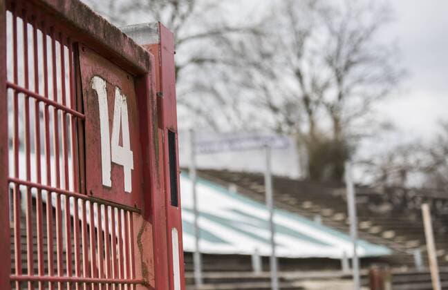 Football 3 League Season 2017 2018 31 Matchday SC Preußen Münster SpVgg Unterhaching am 24 03 2018 in Münster North Rhine Westphalia The west curve in the Preußenstadion is dilapidated and resembles a construction site Copyright: xKirchner DavidxInderliedx