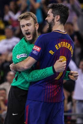 Spain: FC Barcelona Barca and Montpellier HB Match played on 31st of March at Palau Blaugrana (Barcelona) between FC Barcelona and Montpellier HB EDITORIAL USE ONLY. Barcelona Barcelona Spain Palau blaugrana  UkkoxImagesx xPacificxPress