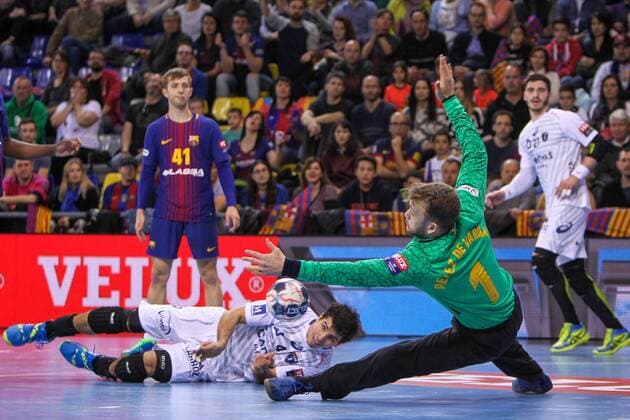 Spain: FC Barcelona Barca and Montpellier HB Match played on 31st of March at Palau Blaugrana (Barcelona) between FC Barcelona and Montpellier HB EDITORIAL USE ONLY. Barcelona Barcelona Spain Palau blaugrana  UkkoxImagesx xPacificxPress