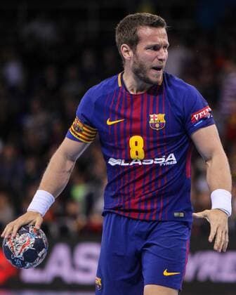 Spain: FC Barcelona Barca and Montpellier HB Match played on 31st of March at Palau Blaugrana (Barcelona) between FC Barcelona and Montpellier HB EDITORIAL USE ONLY. Barcelona Barcelona Spain Palau blaugrana  UkkoxImagesx xPacificxPress