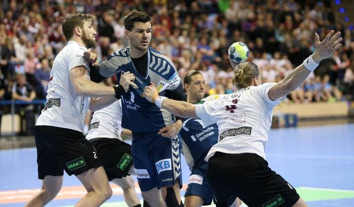 01 04 18 Handball EHF Cup Group B 12 Matchday Füchse Berlin Lugi Lund Picture Erik Schmidt Handball EHF Cup Füchse Berlin Lugi Lund