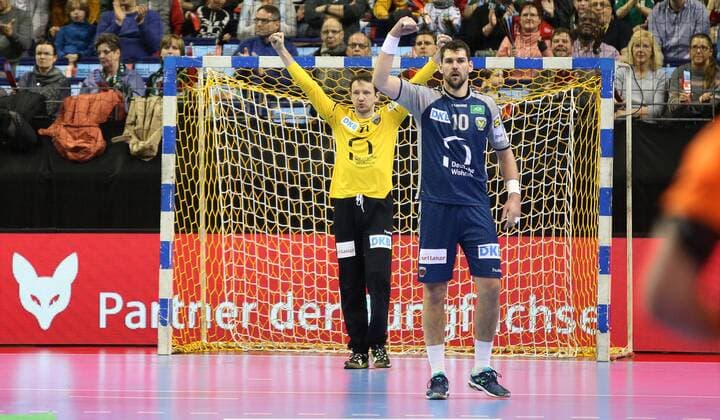 01 04 18 Handball EHF Cup Group B 12 Matchday Füchse Berlin Lugi Lund Picture Petr Stochl Handball EHF Cup Füchse Berlin Lugi Lund
