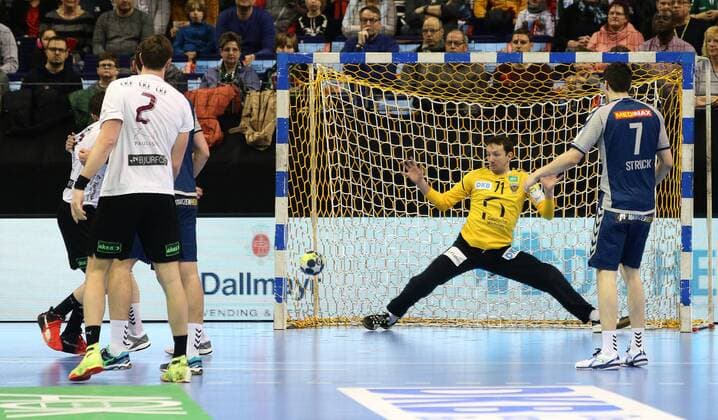 01 04 18 Handball EHF Cup Group B 12 Matchday Füchse Berlin Lugi Lund Picture Petr Stochl Handball EHF Cup Füchse Berlin Lugi Lund