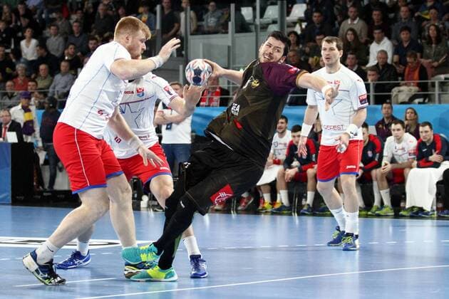 Nicolas Tournat (Nantes) HANDBALL : VELUX EHF Champions League - 18eme de finale retour - HBC Nantes vs HC Meshkov Brest - 01 04 2018 KevinDomas Panoramic 