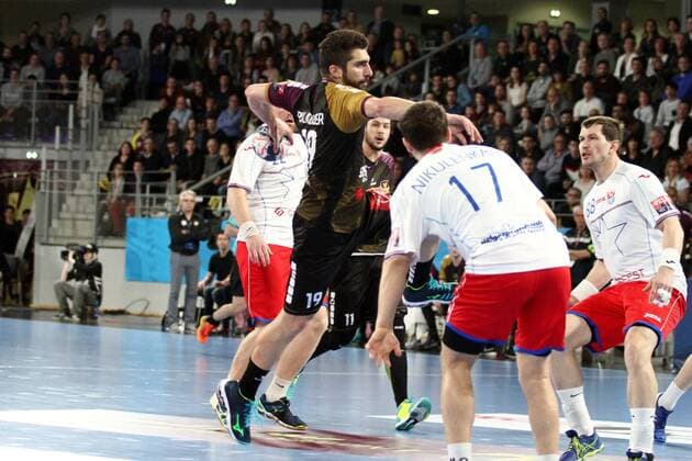 David Balaguer (Nantes) HANDBALL : VELUX EHF Champions League - 18eme de finale retour - HBC Nantes vs HC Meshkov Brest - 01 04 2018 KevinDomas Panoramic 