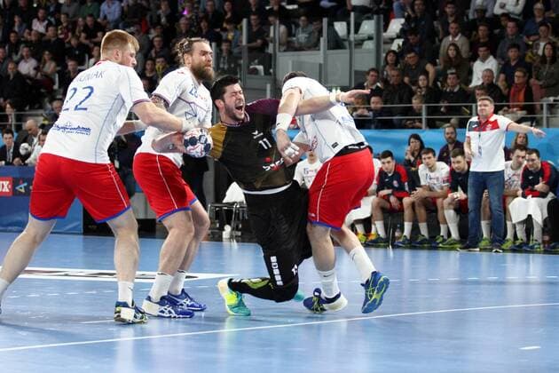 Nicolas Tournat (Nantes) HANDBALL : VELUX EHF Champions League - 18eme de finale retour - HBC Nantes vs HC Meshkov Brest - 01 04 2018 KevinDomas Panoramic 