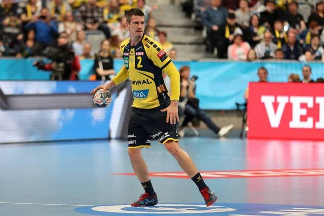 Andre Schmid Andy Schmid RNL 2 on the ball Spielzene Freisteller Full Body Single Action Action Handball Champions League Rhein Neckar Löwen PGE Vive Kielce xozx