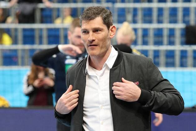 Henning Fritz former national goalkeeper expert at sky single action action action handball Champions League Rhein Neckar Löwen PGE Vive Kielce xozx