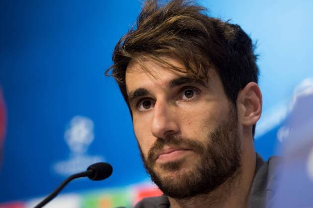 Bayern Munich midfielder Javi Martinez attends a press conference PK Pressekonferenz after a team s training session in Seville, Andalusia, Spain, 02 April 2018. Bayern Munich will face Sevilla in their UEFA Champions League Quarter Finals first leg match on 03 April 2018 at Ramon Sanchez Pizjuan stadium. Bayern Munich press conference !ACHTUNG: NUR REDAKTIONELLE NUTZUNG!  Copyright: xRAULxCAROxCADENASx GRAF4513 20180402-636582900283898199