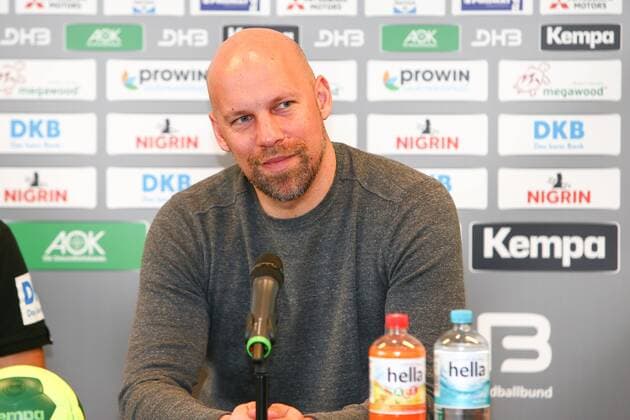 DHB Press Conference Handball Leipzig 03 04 2018 Lindner Hotel Press Conference DHB Men National team before the international match against Serbia In the picture Sports Director Axel Kromer