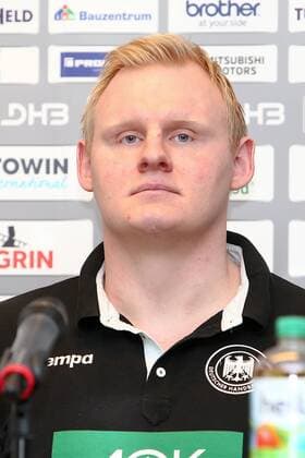 DHB Press Conference Handball Leipzig 03 04 2018 Lindner Hotel Press Conference DHB Men national team before the international match against Serbia In the picture Patrick Wiencek