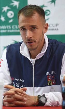 Czech tennis player Lukas Rosol attends the press conference PK Pressekonferenz prior to the Davis Cup match Czech Republic vs Israel, in Ostrava, Czech Republic, on April 3, 2018. (CTKxPhoto JaroslavxOzana) CTKPhotoP201804030419101  JAO 07