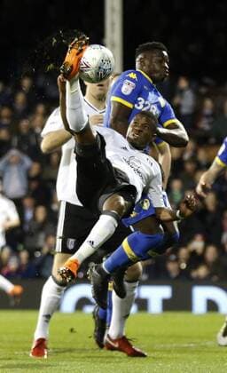Fulham v Leeds United Sky Bet Championship Floyd Ayite of Fulham shooting during the Sky Bet Championship match at Craven Cottage, London Content Not Available For UK Newspapers Copyright: xSimonxMoorex FIL-11603-0006