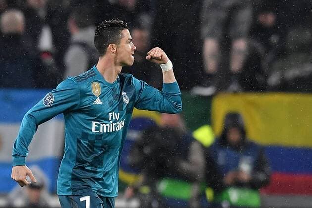 Esultanza dopo il gol di Cristiano Ronaldo Real. Goal celebration. Torino 03-04-2018 Stadium Champions League 2017 2018 Round of 8 Juventus - Real Madrid Foto Andrea Staccioli Insidefoto andreaxstaccioli