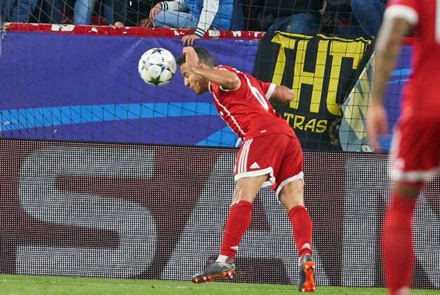 Thiago ALCANTARA FCB 6 Goal scored the Goal to the 1 2 FC SEVILLA FC BAYERN MUENCHEN Quarter-finals First leg Football UEFA Champions League Sevilla Spain 03 04 2018 CL Season 2017 2018 FCB