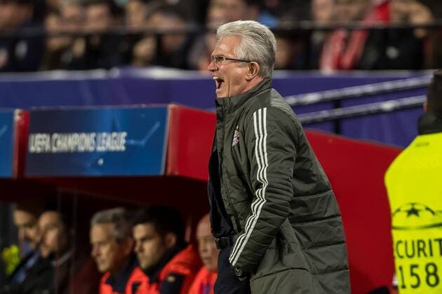 Spain Sevilla 03 04 2018 UEFA Champions League 2017 18 Season Quarter finals First leg Sevilla FC Bayern Munich Head coach Jupp Heynckes FCB gestures gestured DeFodi048
