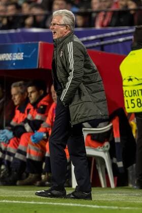 Spain Sevilla 03 04 2018 UEFA Champions League 2017 18 Season Quarter finals First leg Sevilla FC Bayern Munich Head coach Jupp Heynckes FCB gestures gestured DeFodi048