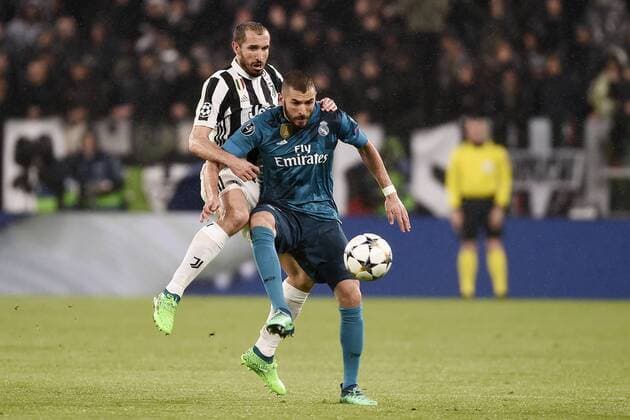Db Torino 03 04 2018 - Champions League Juventus-Real Madrid foto Daniele Buffa Image nella foto: Giorgio Chiellini-Karem Benzema 