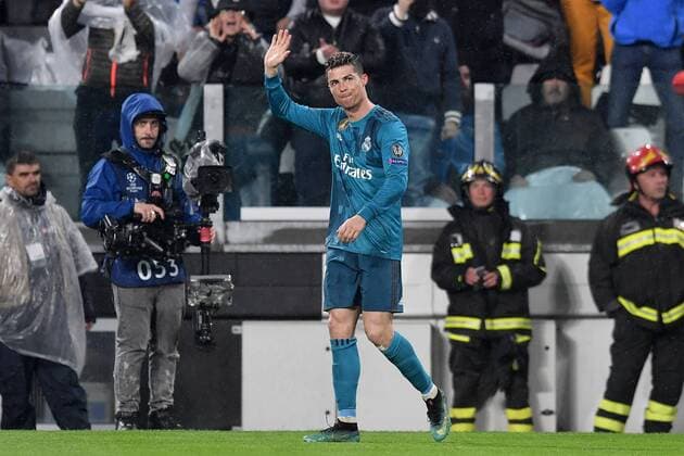 Esultanza dopo il secondo gol di Cristiano Ronaldo Real. Goal celebration. Torino 03-04-2018 Stadium Champions League 2017 2018 Round of 8 Juventus - Real Madrid Foto Andrea Staccioli Insidefoto andreaxstaccioli
