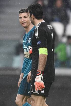 Mg Torino 03 04 2018 - Champions League Juventus-Real Madrid foto Matteo Gribaudi Image nella foto: Cristiano Ronaldo-Gianluigi Buffon 