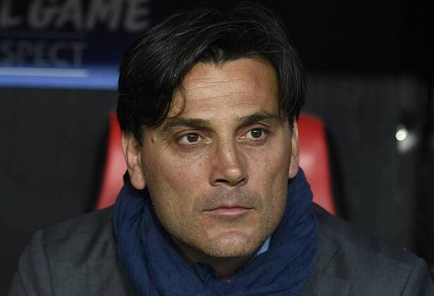 SEVILLA-APRIL 03: The coach of Sevilla FC, Vincenzo Montella during of the Champions League, facing Sevilla FC - Bayern Munich, Ramon Sanchez Pizjuan stadium, Sevilla, Andalucia, Spain, 03-04-2018, photo: Cristobal Duenas  xCristobalxDuenasx xx