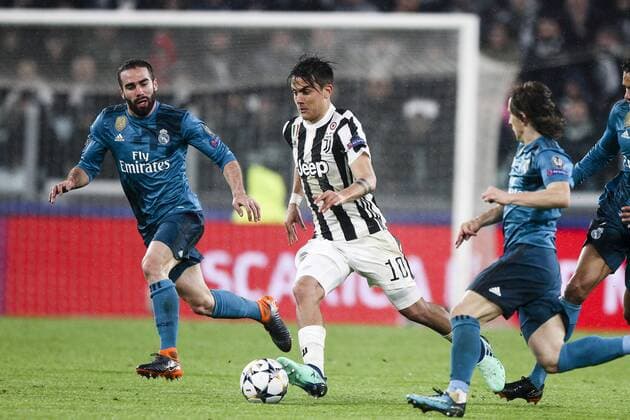 April 3, 2018 - Turin, Italy - Juventus forward Paulo Dybala (10) in action during the Uefa Champions League Round of 16 football match JUVENTUS - REAL MADRID on 03 04 2018 at the Allianz Stadium in Turin, Italy. Juventus v Real Madrid - UEFA Champions League Quarter Final Leg One  - ZUMAn230 20180403_zaa_n230_442 Copyright: xMatteoxBottanellix