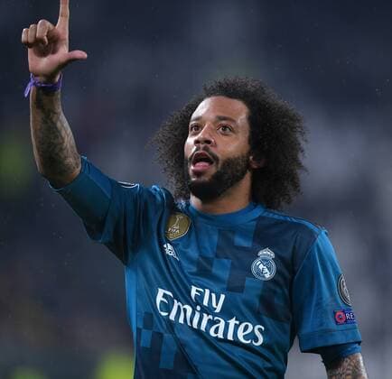 Themen der Woche - SPORT Bilder des Tages - SPORT (180404) -- TURIN, April 4, 2018 -- Real Madrid s Marcelo celebrates scoring during the UEFA Champions League quarterfinal first leg soccer match between Juventus and Real Madrid in Turin, Italy, on April 3, 2018. Real Madrid won 3-0. ) (wll) (SP)ITALY-TURIN-SOCCER-UEFA-CHAMPIONS LEAGUE-JUVENTUS VS REAL MADRID AlbertoxLingria 