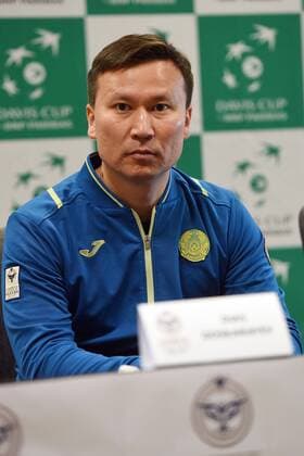 Dias Doskarayev at a press conference PK Pressekonferenz 04.04.2018., Croatia, Varazdin - The Kazahstan Davis Cup team s representative Dias Doskarayev at a press conference.  VjeranxZganecxRogulja PIXSELL