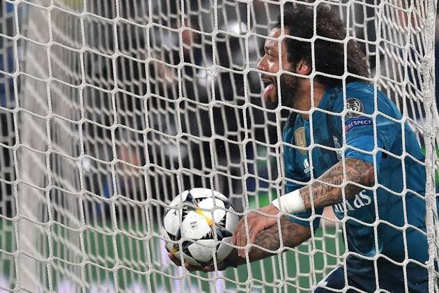 Esultanza Marcelo Real Madrid. Goal celebration Torino 03-04-2018 Stadium Champions League 2017 2018 Round of 8 Juventus - Real Madrid Foto Andrea Staccioli Insidefoto andreaxstaccioli