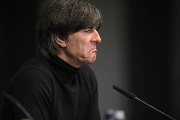 27 03 2018 Soccer International match Germany Brazil in the Olympiastadion Berlin National coach Joachim Löw Germany at the subsequent press conference
