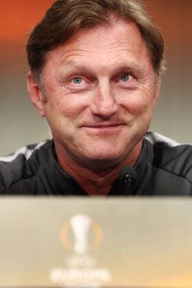 RB Leipzig PK Euro League Leipzig 04 04 2018 Red Bull Arena Soccer UEFA Euro League PK on the eve of the quarter-finals RB Leipzig vs. Olympique de Marseille Picture Coach Ralph Hasenhüttl Hasenhuettl RB Leipzig
