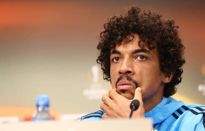Olympique Marseille PK Euro League Leipzig 04 04 2018 Red Bull Arena Football UEFA Euro League PK on the eve of the quarter-finals RB Leipzig vs Olympique de Marseille Pictured Luiz Gustavo Olympique Marseille player