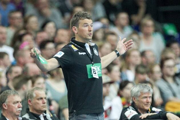 Germany Serbia Handball Leipzig 04 04 2018 Arena Leipzig Handball Internationals Men Germany Serbia Picture Coach Christian Prokop Germany
