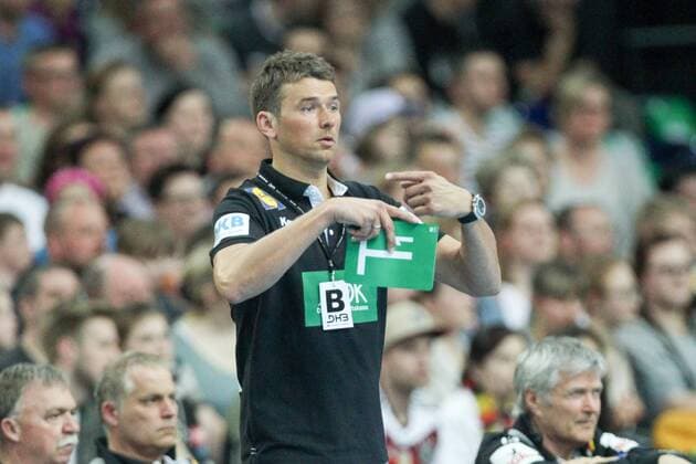 Germany Serbia Handball Leipzig 04 04 2018 Arena Leipzig Handball Internationals Men Germany Serbia Picture Coach Christian Prokop Germany