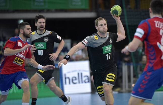 Steffen Weinhold GER 17 at game Germany GER vs Serbia SRB Handball Laenderspiel EHF Testspiel 04 04 2018 Leipzig Copyright: xEIBNER ChristianxModlax EP_CMA