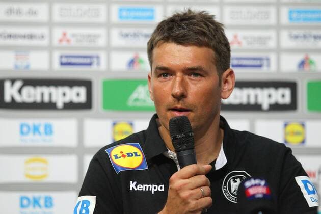 Handball Germany vs Serbia Leipzig 2018 Handball Laenspiel der Maenner Germany Germany vs Serbia Serbia on 04 04 2018 in the Arena Leipzig Germany Bild Coach Christian Prokop GER Press Conference xjkx