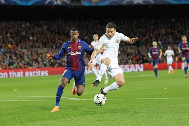 Alessandro Florenzi Barcellona 04 04 2018 Stadio Camp Nou Barcellona - Roma Champions League 2017 2018 Foto Gino Mancini Insidefoto GinoxMancini