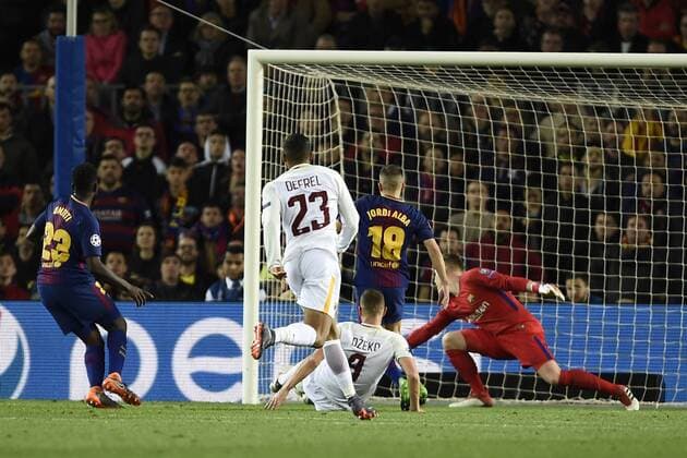 gol Edin Dzeko goal Barcellona 04 04 2018 Stadio Camp Nou Barcellona - Roma Champions League 2017 2018 Foto Image Insidefoto GinoxMancini
