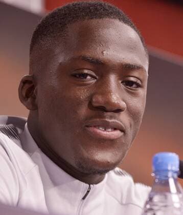 Football Europa League 2017 18 Press Conference in front of RB Leipzig Olympique Marseille 04 04 2018 Game on 05 04 2018 RBL Defender Ibrahima Konaté Leipzig Saxony Germany