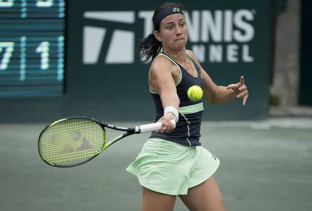 April 4,2018: Anastasia Sevastova (LAT) defeated Caroline Dolehide (USA) 7-5, 6-7, 6-1, at the Volvo Car Open being played at Family Circle Tennis Center in Charleston, South Carolina. Â© Tennisclix CSM TENNIS 2018: Volvo Car Open APRIL 04 - ZUMAc04_ 20180404_zaf_c04_018 Copyright: xLesliexBillmanx