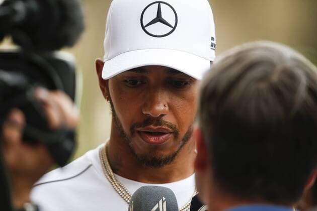 Lewis Hamilton of Mercedes AMG Petronas Motorsport is seen during preparations of the Bahrain Formula One Grand Prix at the Bahrain International Circuit in Sakhir, Bahrain on 5 April 2018. Copyright: xJamesxGasperottix 19520032