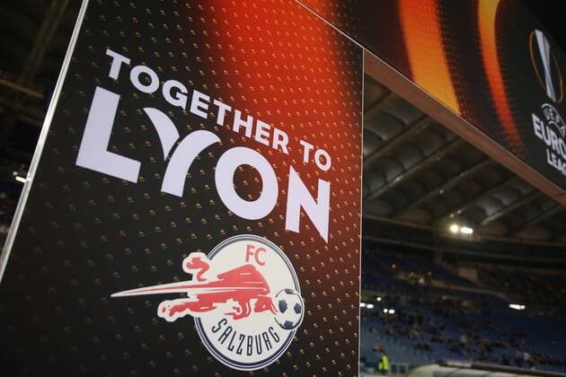 SOCCER - EL, Lazio vs RBS ROME,ITALY,05.APR.18 - SOCCER - UEFA Europa League, quarterfinal, SS Lazio vs Red Bull Salzburg. Image shows a sign. GEPAxpictures xMathiasxMandl