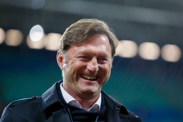 05 04 2018 xtgx Football UEFA Europa League RB Leipzig Olympique Marseille emspor v l Ralph Hasenhüttl Leipzig Coach Portrait Portrait single image laughs Leipzig