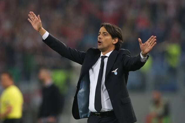 SOCCER - EL, Lazio vs RBS ROME,ITALY,05.APR.18 - SOCCER - UEFA Europa League, quarterfinal, SS Lazio vs Red Bull Salzburg. Image shows head coach Simone Inzaghi (Lazio). GEPAxpictures xMathiasxMandl