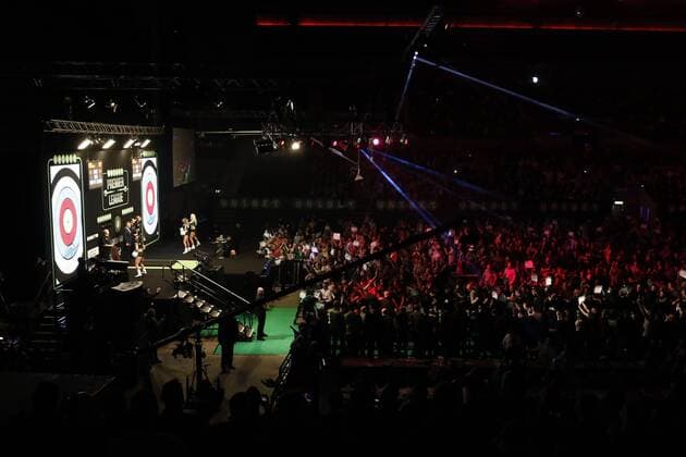 5th April 2018, Echo Arena, Liverpool, England; Unibet Premier League Darts; A general view of the Echo Arena before tonight s matches  ActionPlus12008944